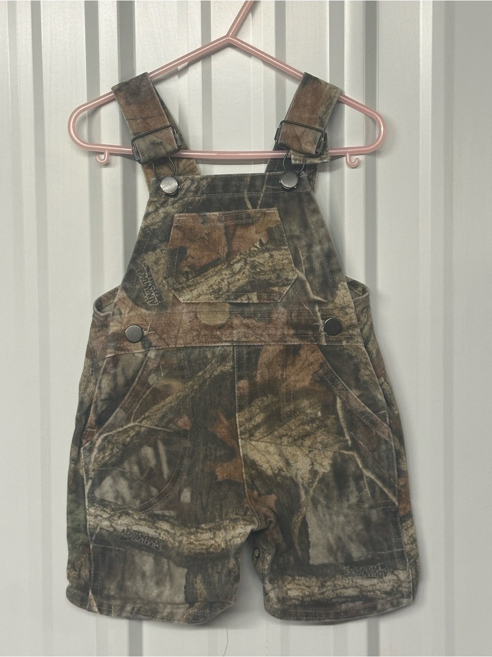 Vintage Infant Camouflage Shortall Camo Baby Overalls Farmcore Grungecore Romper